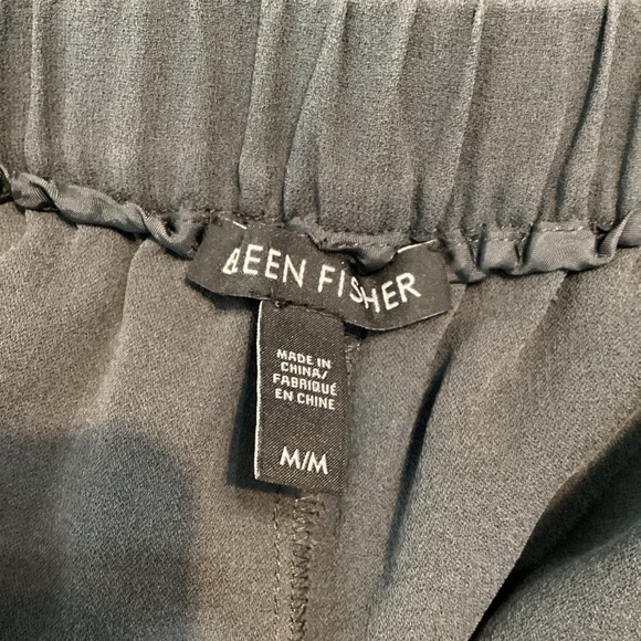 Eileen Fisher Tapered Silk Pants Size M Gray - Picture 6 of 7